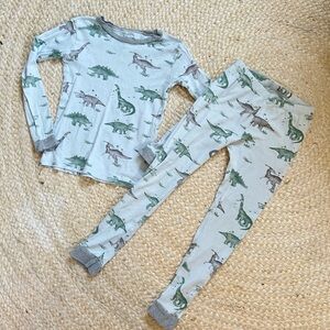 Burt’s bees 7 long sleeve crew neck set Dino dinosaur boy